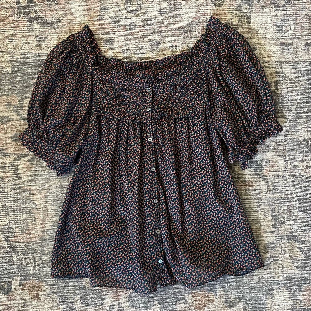 Doen Farley Top in Navy Bisou